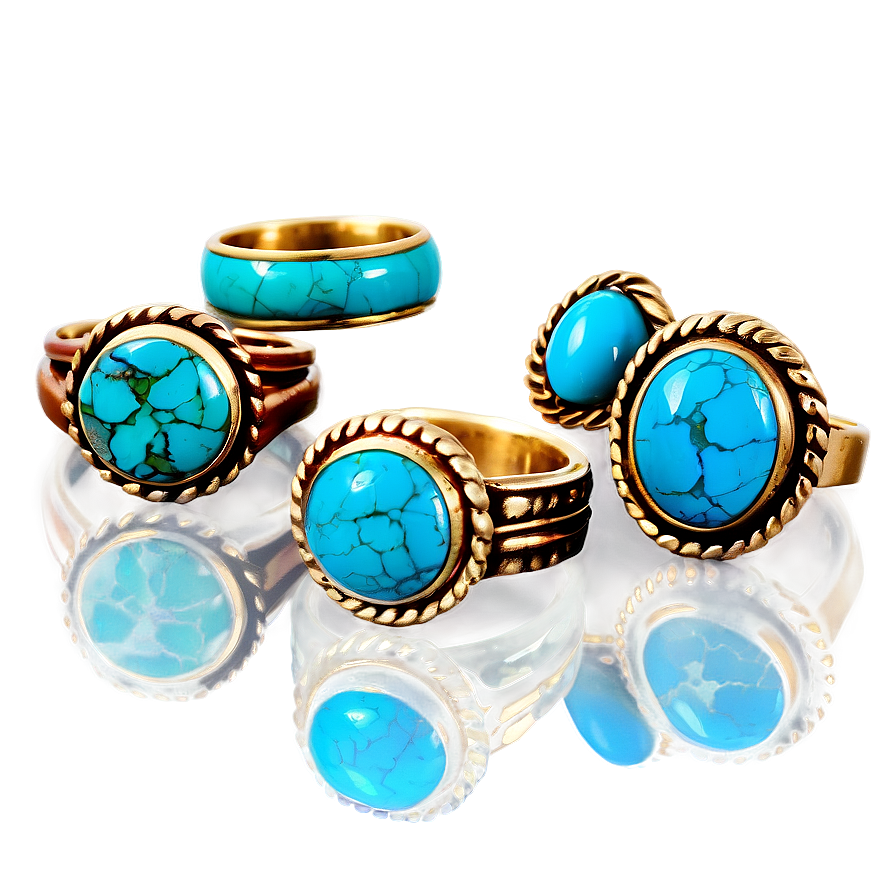 Turquoise Statement Rings Png 68 PNG