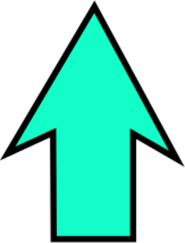 Turquoise Up Arrow Icon PNG