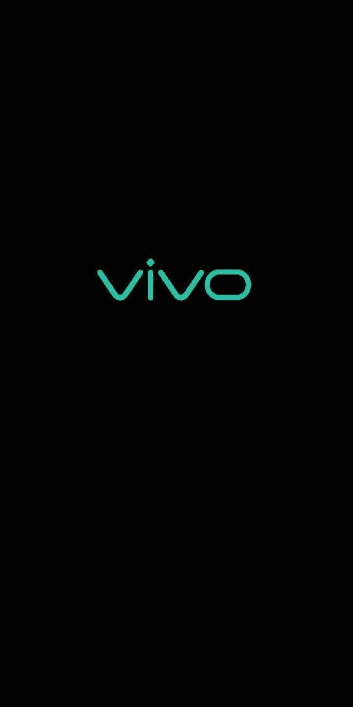Turquoise Vivo Logo Dark Wallpaper