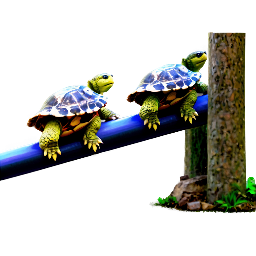 Turtle Climbing Over Obstacle Png Xyf49 PNG