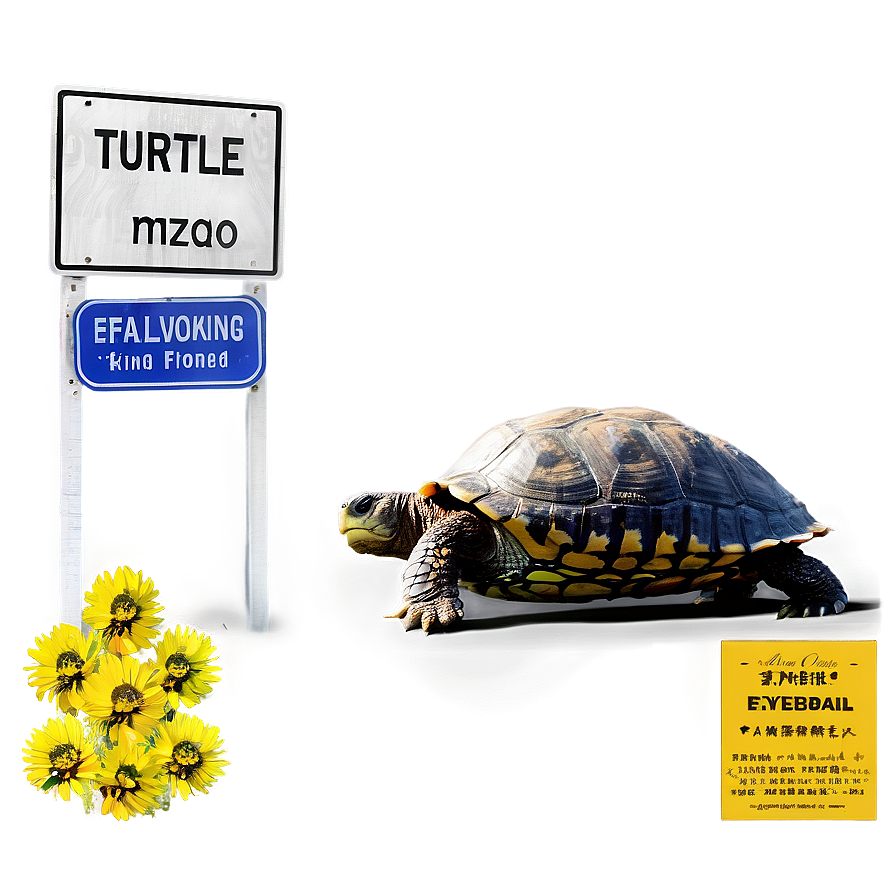 Turtle Crossing Road Sign Png Xfl90 PNG