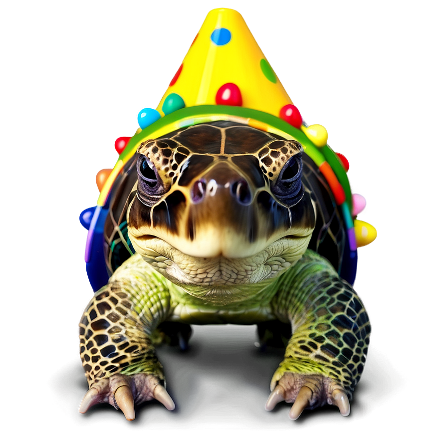 Turtle In A Party Hat Png 06242024 PNG