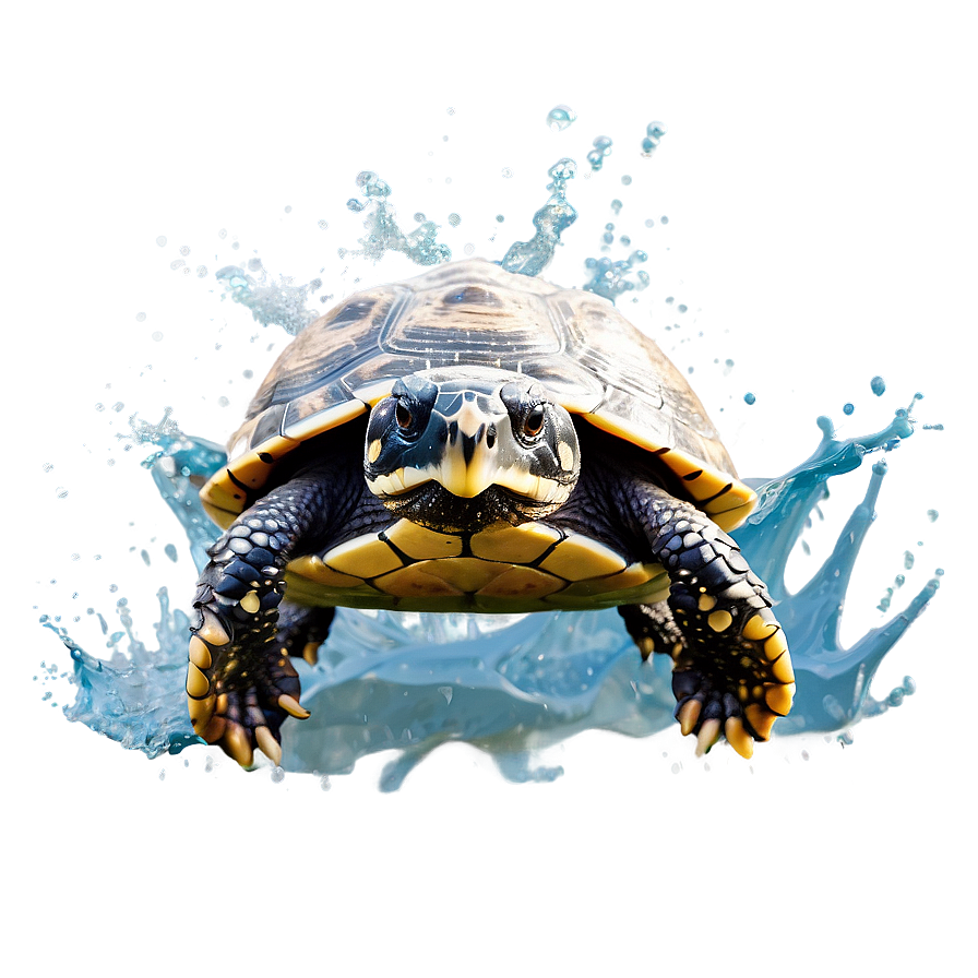 Turtle Making A Splash Png Osd94 PNG