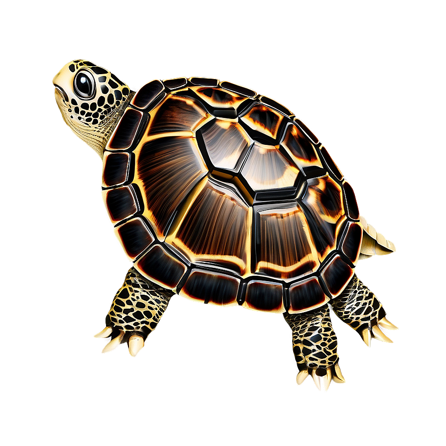 Turtle With Detailed Shell Pattern Png 06242024 PNG