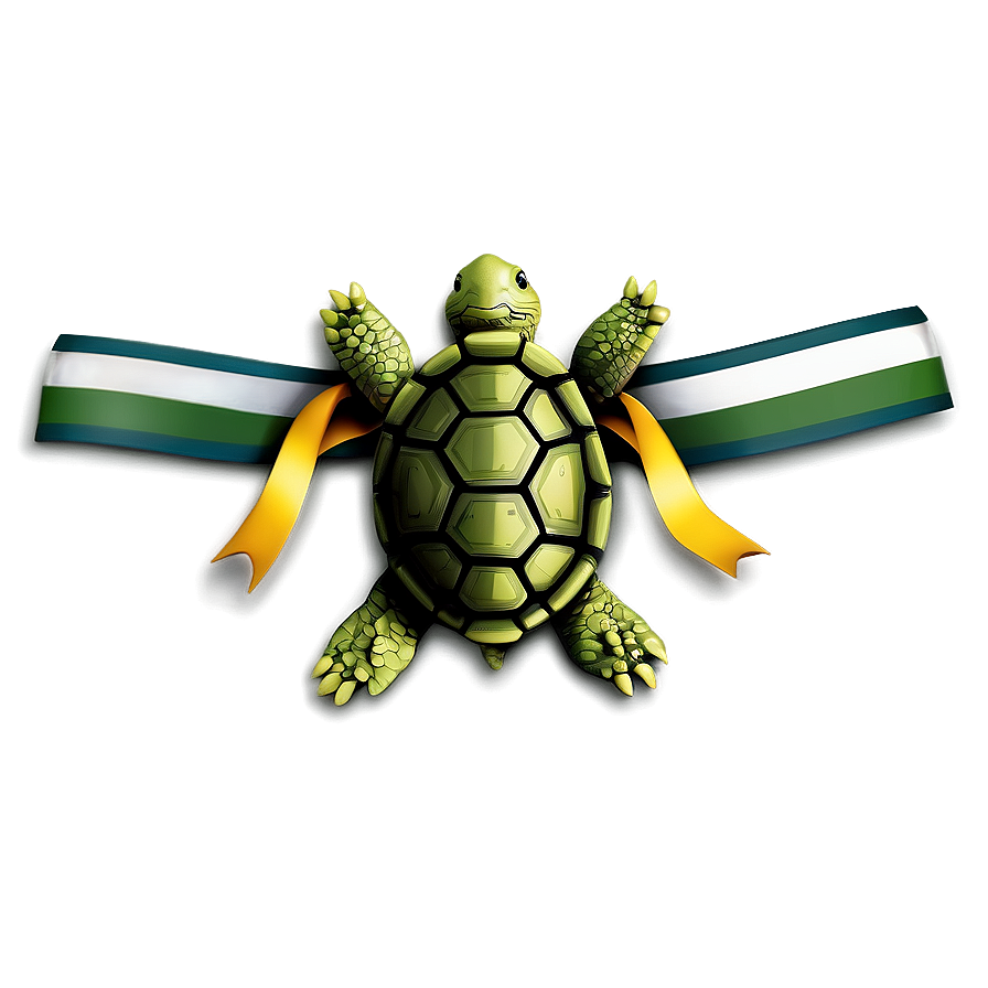 Turtle With Earth Day Ribbon Png Ewm PNG