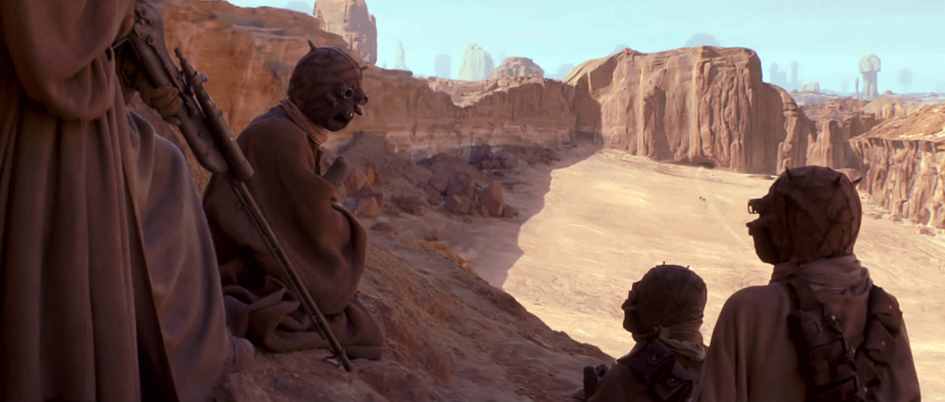 The dangerous and mysterious Tusken Raiders of Tatooine" Wallpaper