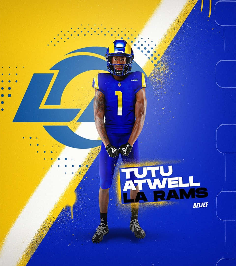 Tutu Atwell L A Rams Promotional Graphic Wallpaper