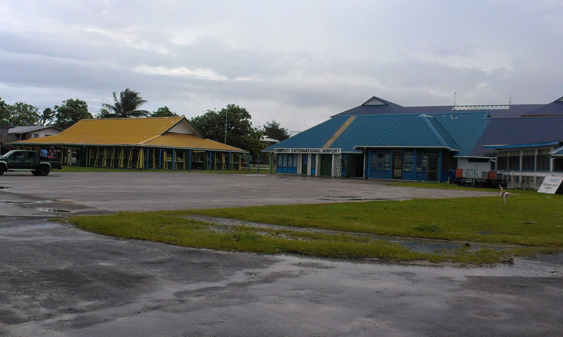 Buntehäuser In Tuvalu. Wallpaper