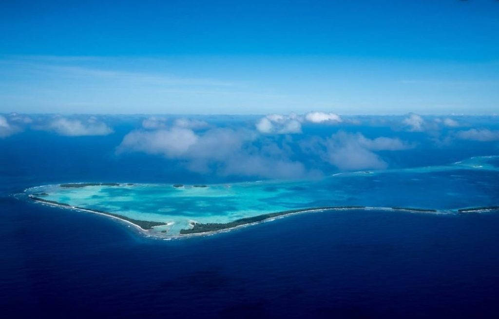 Tuvalu Island Aerial Shot Wallpaper