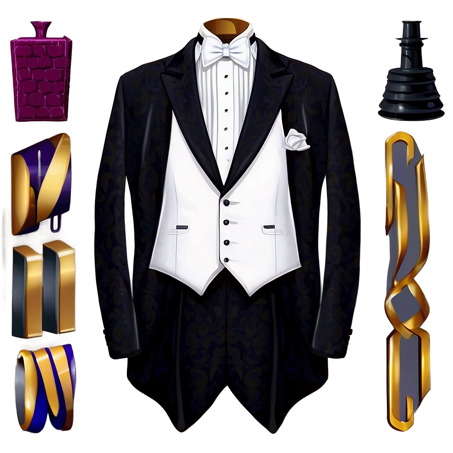 Tuxedo And Accessories Png Iae66 PNG