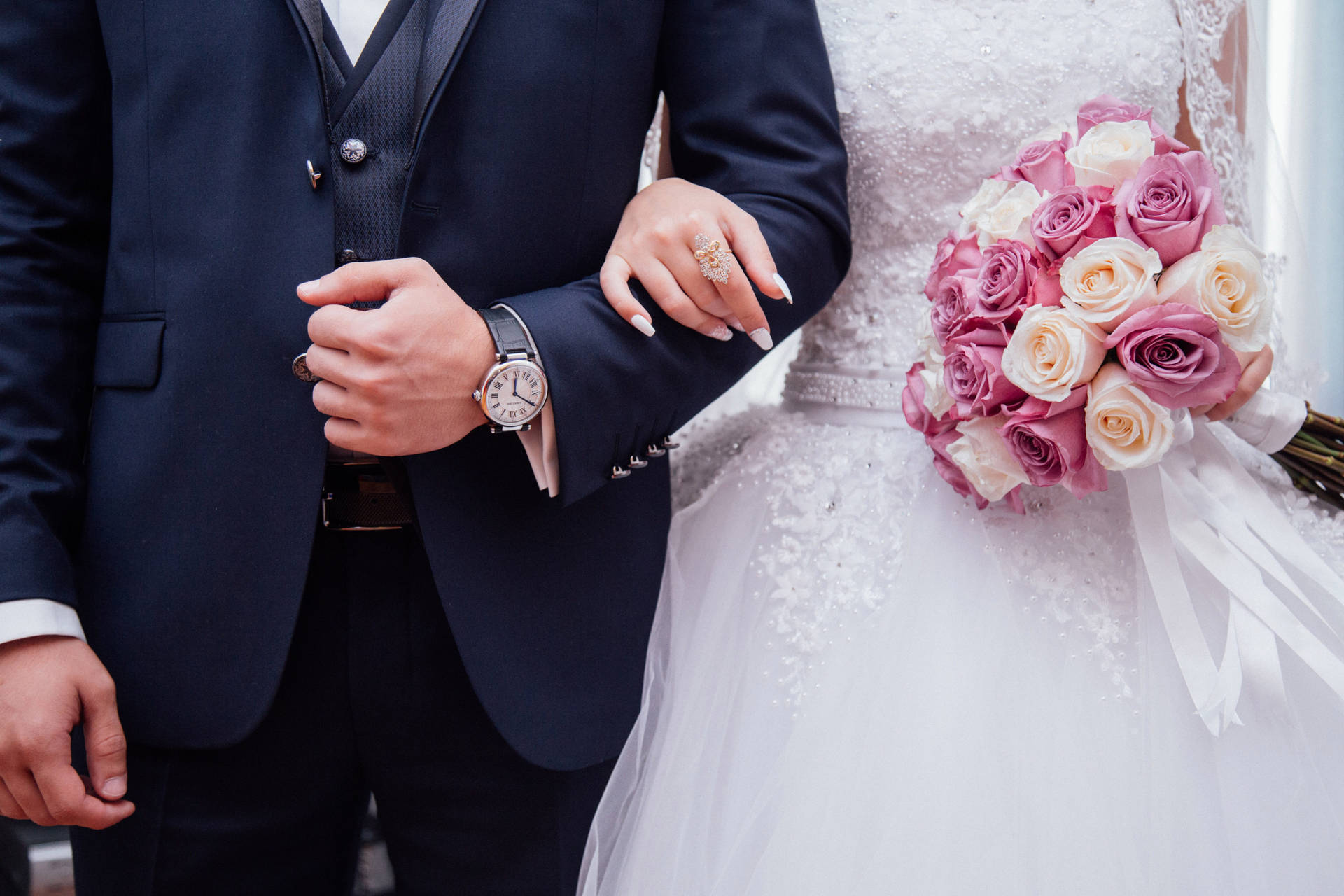 Tuxedo And Wedding Dress Wallpaper