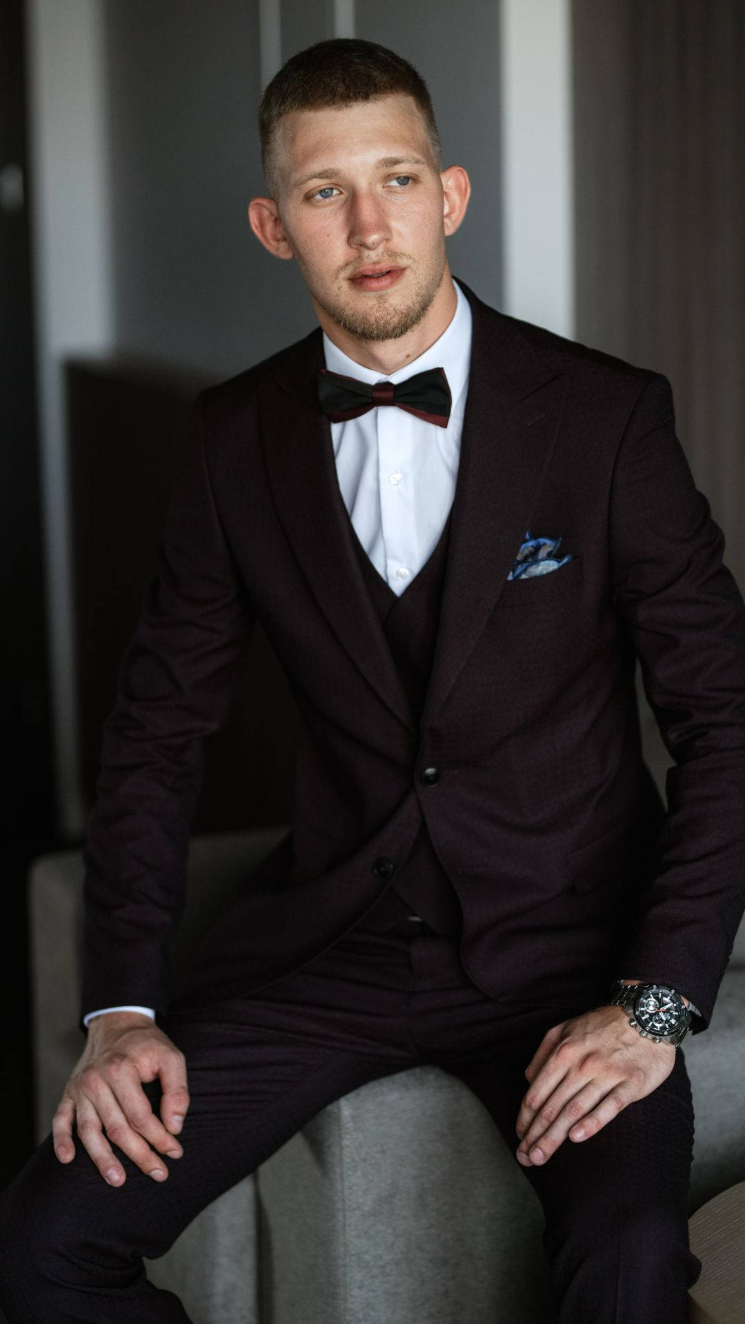 Tuxedo Suit Handsome Wear Background