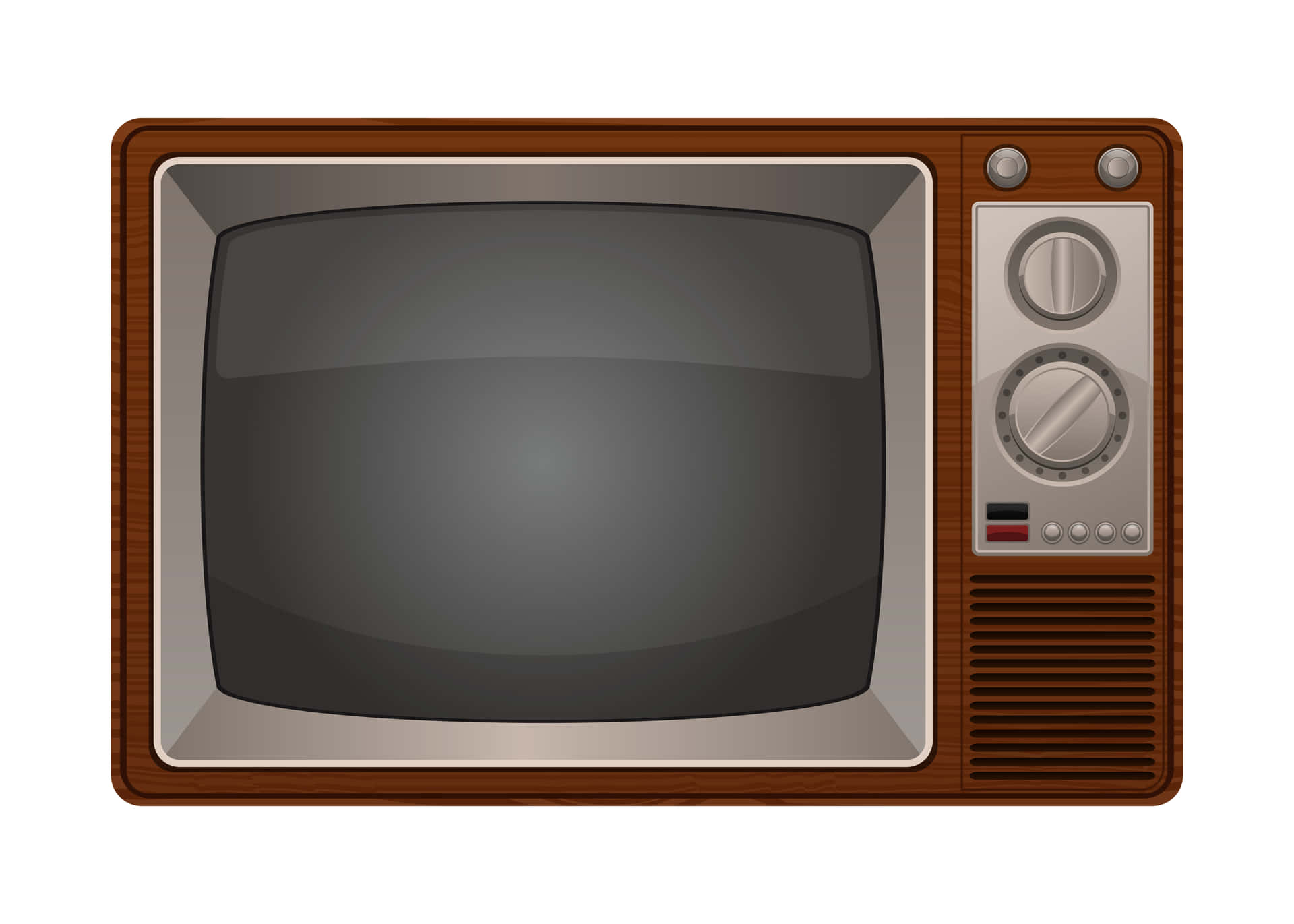 A Retro Television On A White Background