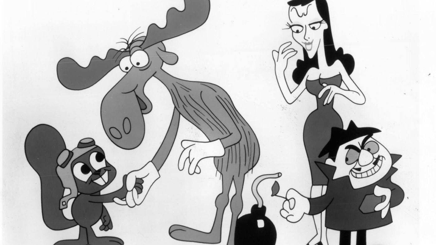 Tv Characters From Rocky And Bullwinkle Series Wallpaper