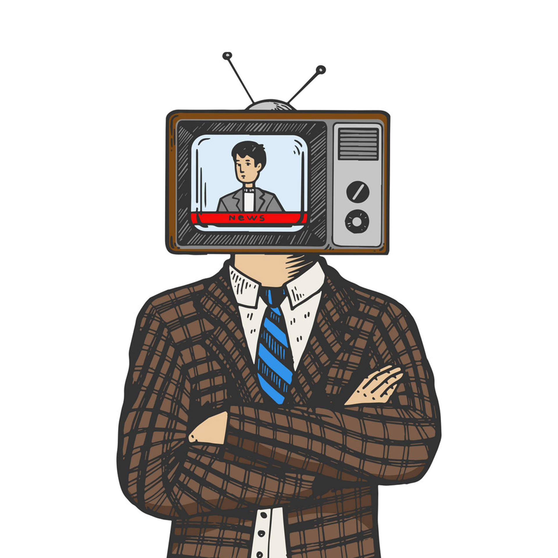 Картинка тв мене. Человек телевизор арт. Телевизор вместо головы. Человек с головой телевизора. Человек с телевизором вместо головы.