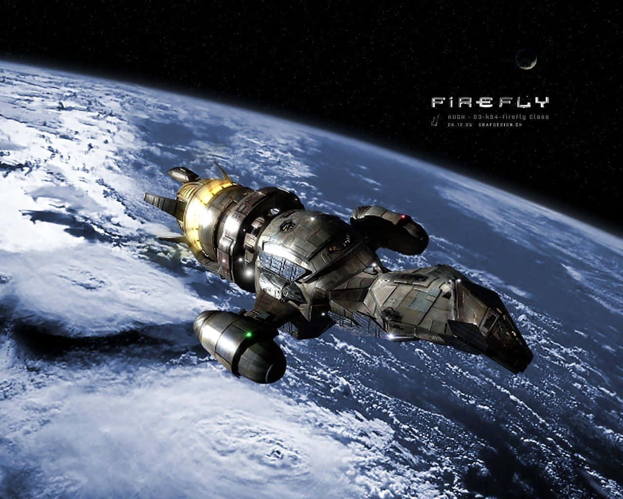 Drage ud på et episk Sci-Fi-eventyr med besætningen Firefly Wallpaper