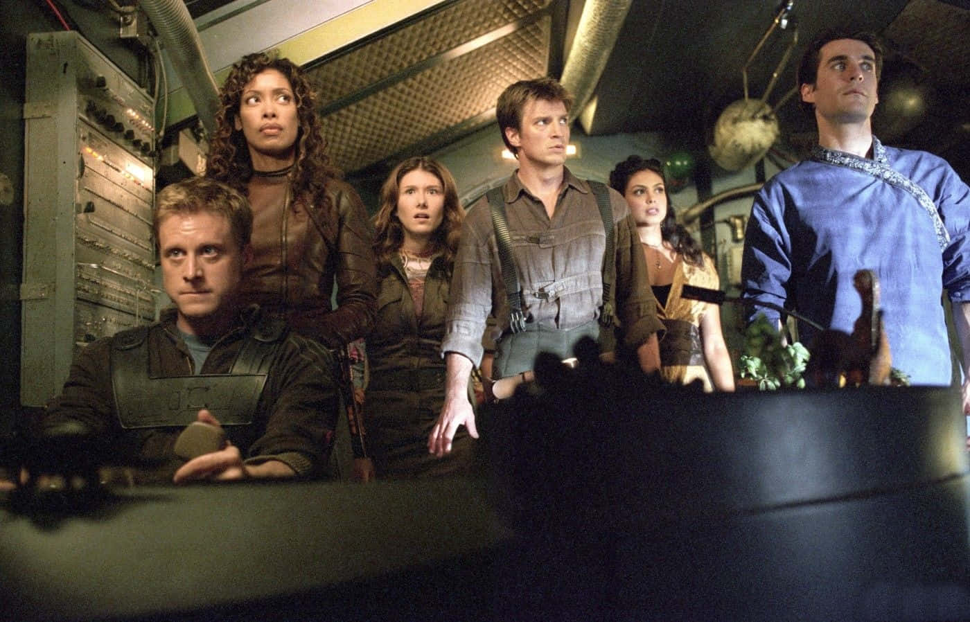 "The Crew of Firefly: an intrepid group of space adventurers" Wallpaper