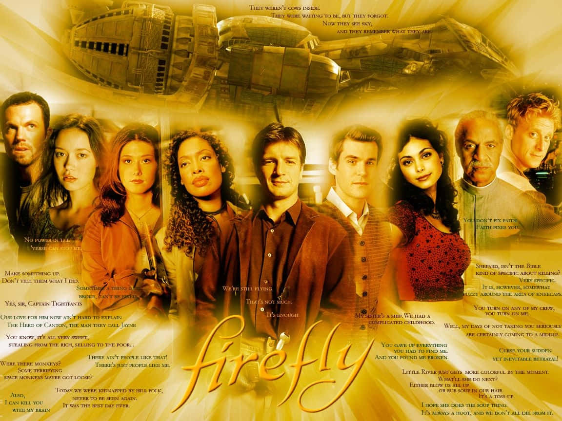 All Aboard Serenity, The Ship Of Captain Malcolm Reynolds Wallpaper