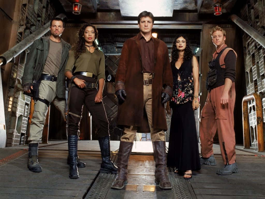 Mal Reynolds of TV show Firefly leads the crew of Serenity on their space adventures. Wallpaper