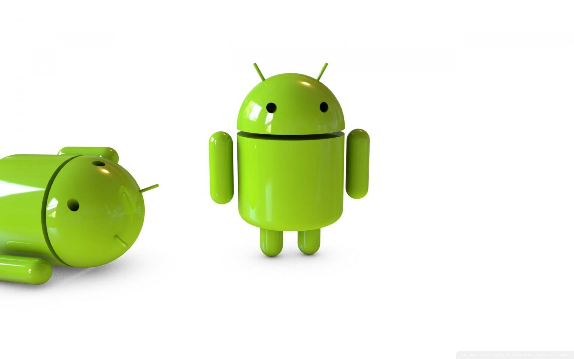 Två Android Robotics Desktop Wallpaper
