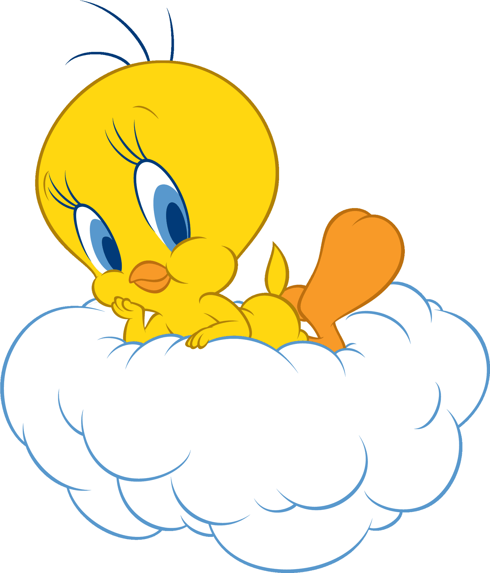 Tweety Bird On Cloud PNG