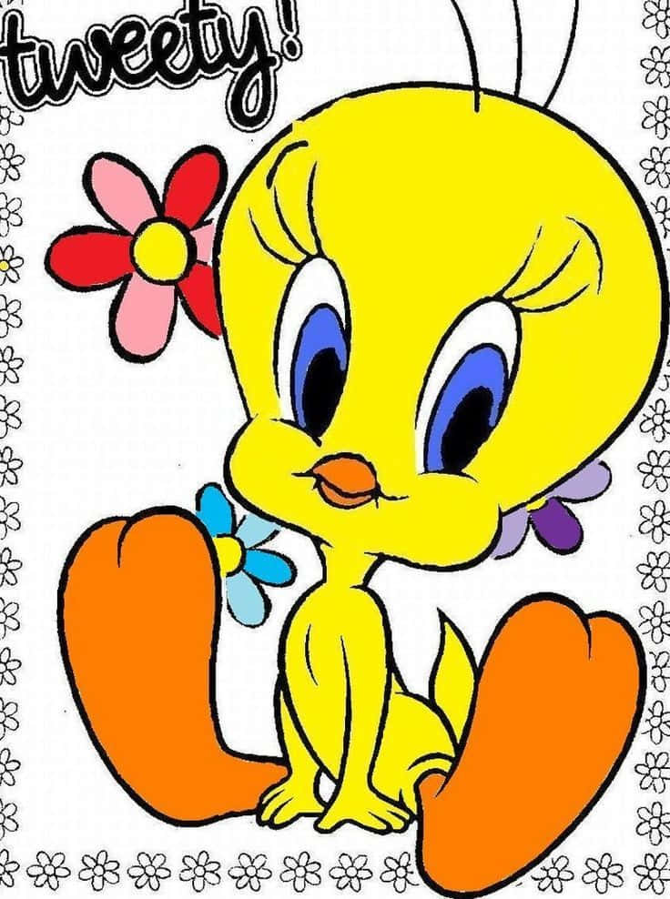 Tweety Bird finding out a new way to have fun