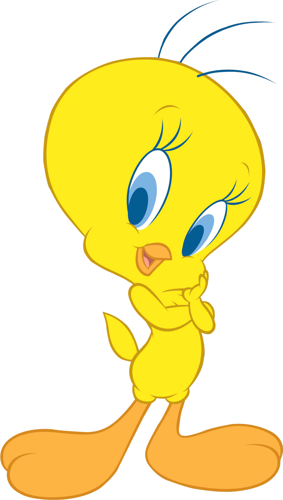 Tweety Bird Thinking Pose PNG