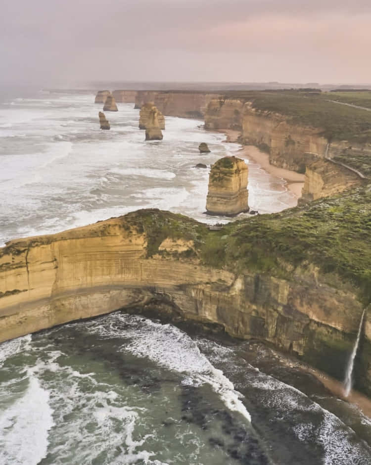 Twelve Apostles In Victoria Australia High Angle Shot Wallpaper