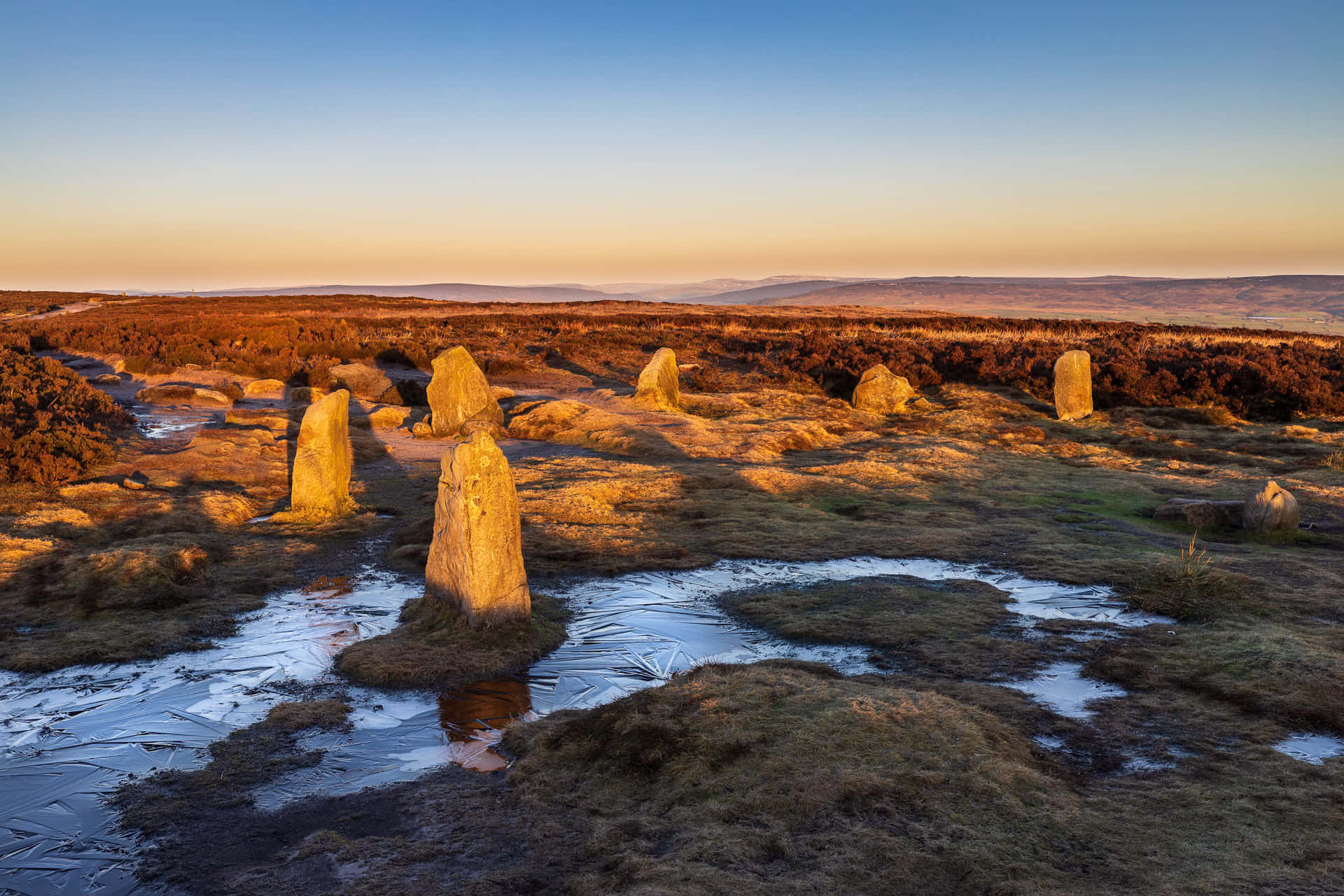 Twelve Apostles Stone Circle In England During Sunset Wallpaper
