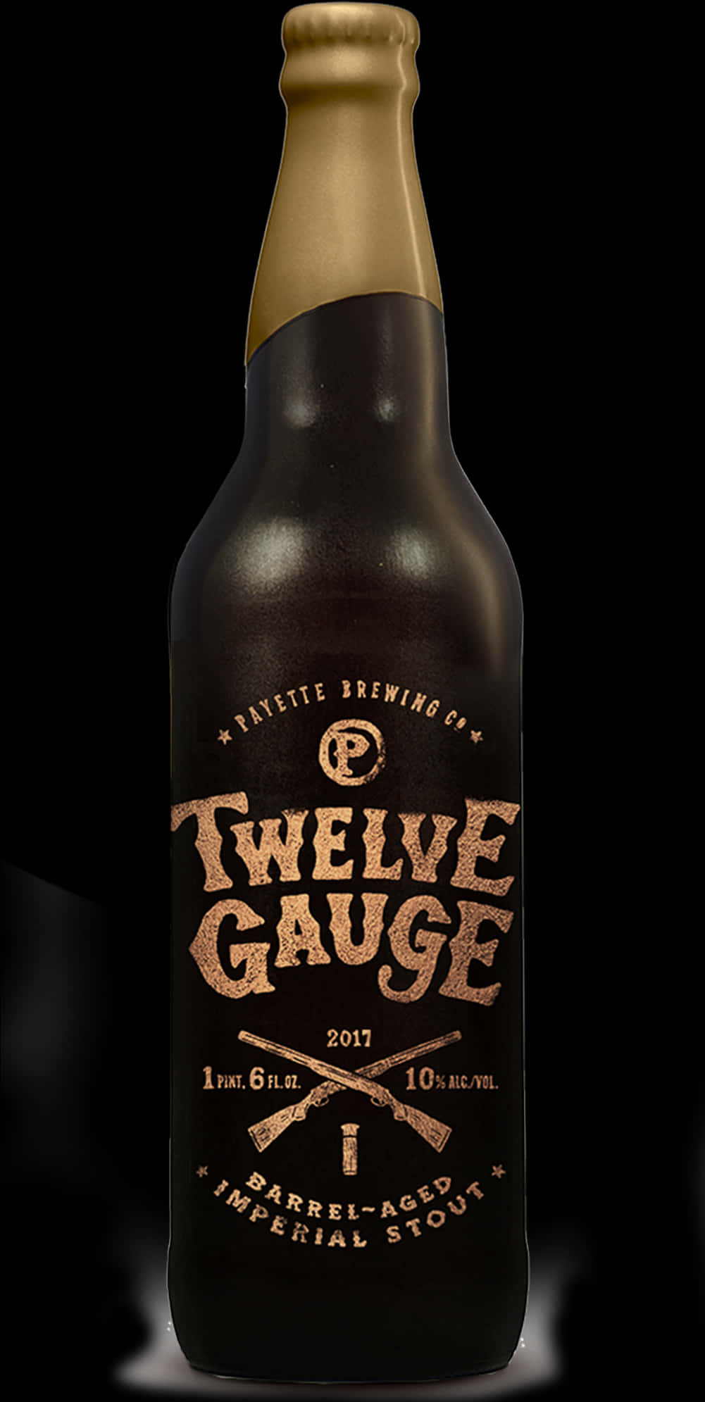 Twelve Gauge Barrel Aged Imperial Stout Bottle2017 PNG