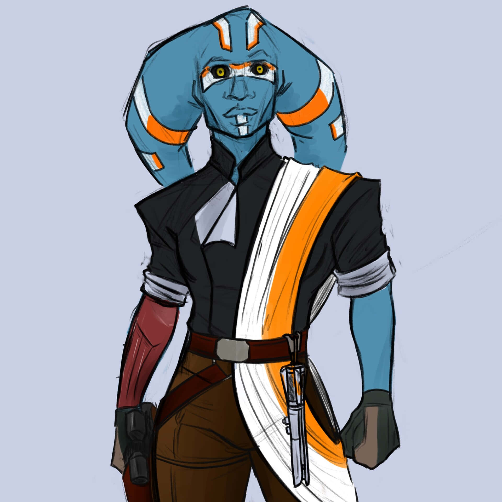 A vibrant Twi'Lek from the Star Wars universe Wallpaper