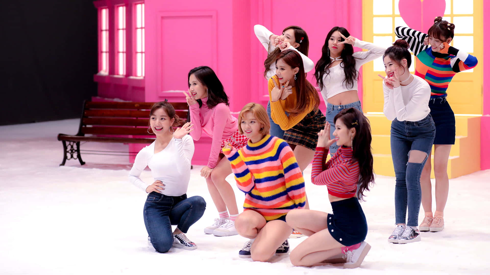 Twice - Nine Members Together in a Striking Performance