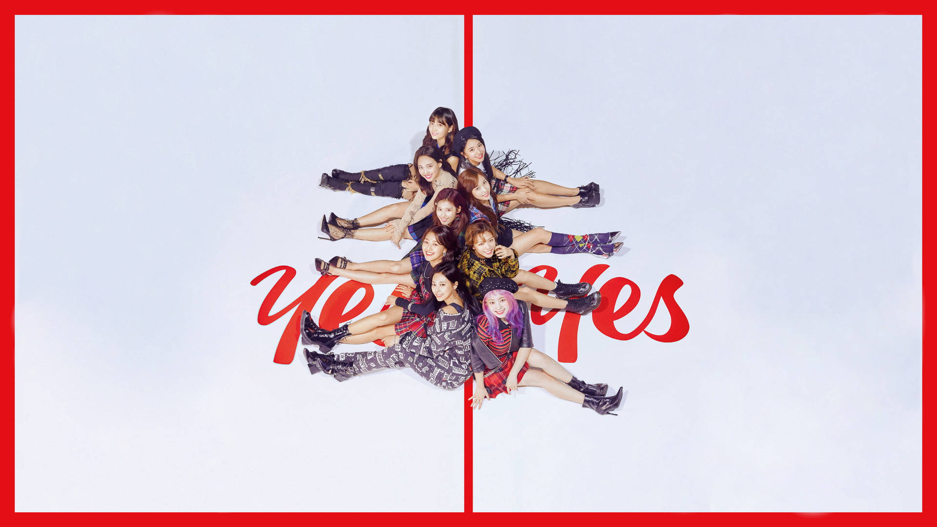 Twice 4K Yes Or Yes Poster Wallpaper