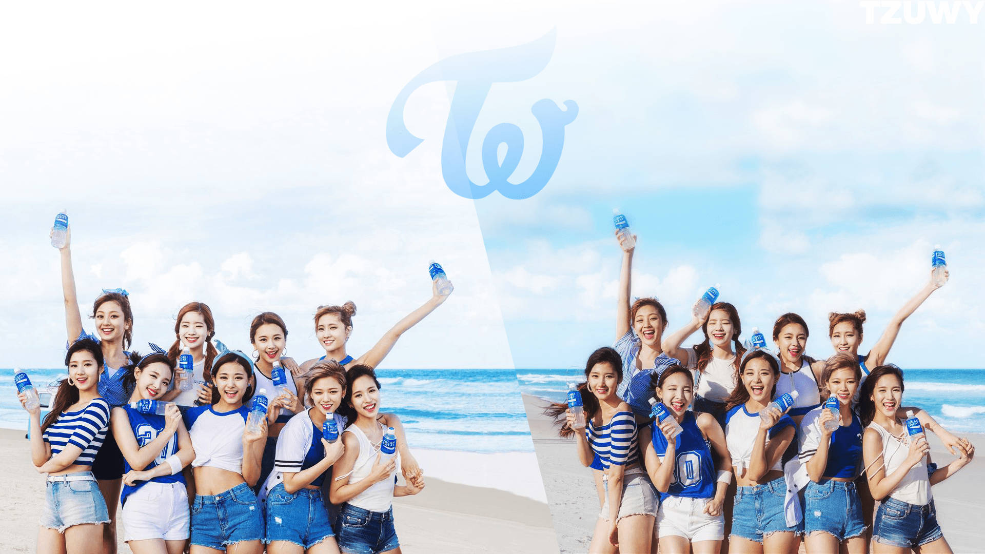 TWICE dancing to the rhythm of their hit song "I CAN'T STOP ME" for the Pocari beverage commercial Wallpaper