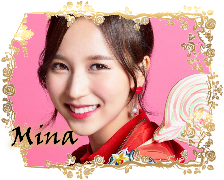 Twice Mina Floral Frame PNG