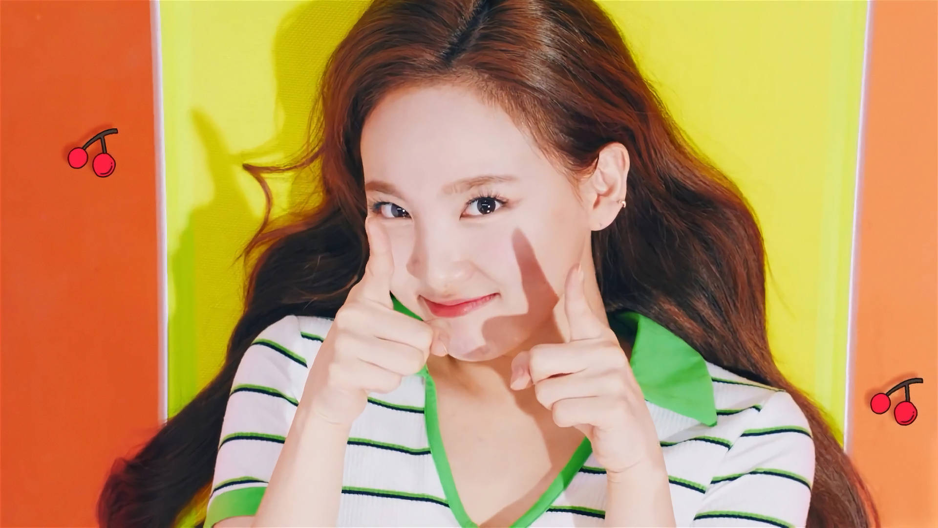 Twice Nayeon Pointing Up Wallpaper