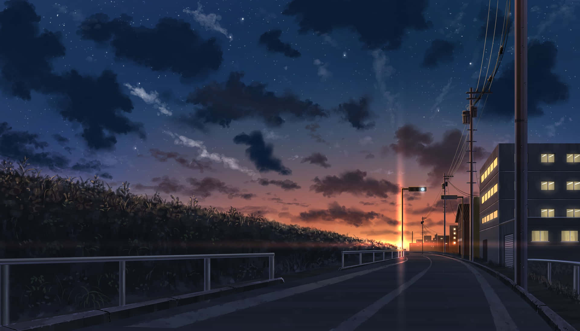 Twilight_ Anime_ Street_ Scene Wallpaper