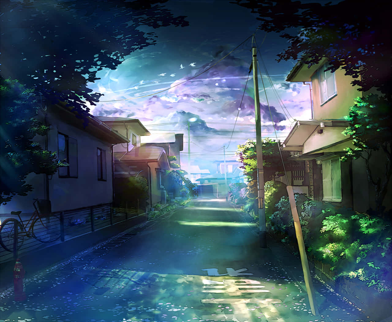 Twilight_ Anime_ Street_ Scene Wallpaper