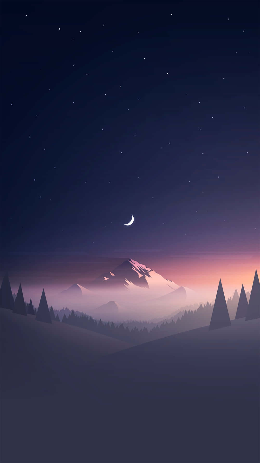 Twilight Mountain Silhouette Wallpaper