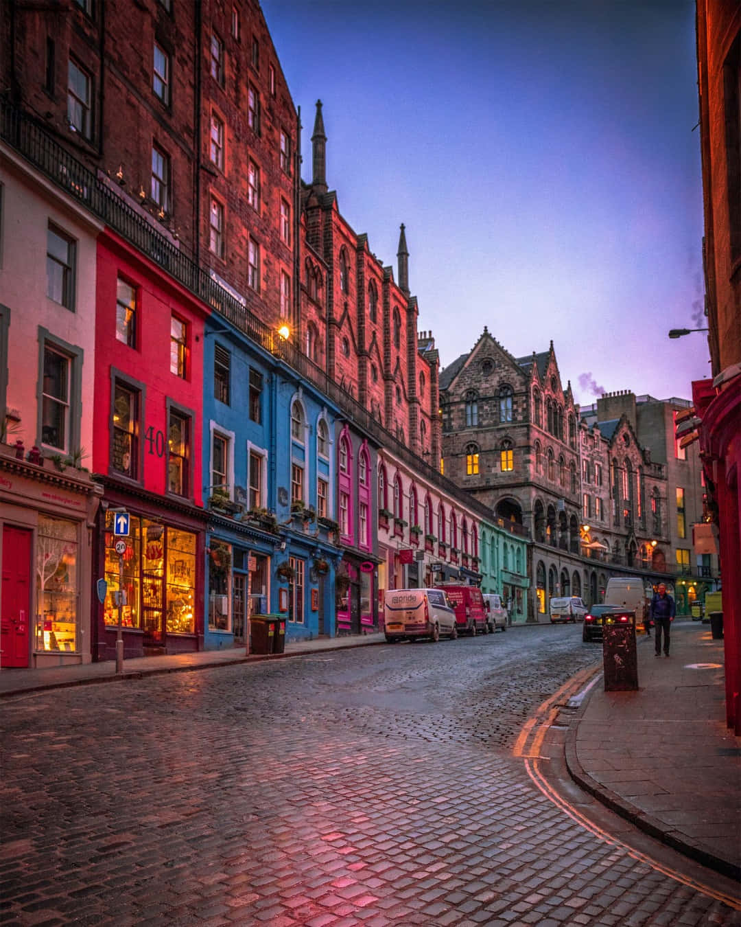 Twilight_on_ Cobbled_ Street Wallpaper