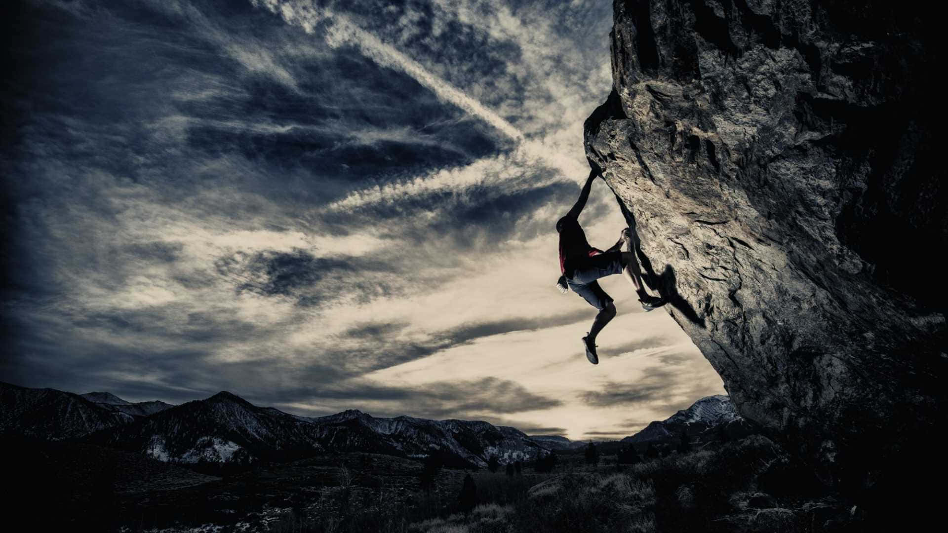 Twilight_ Rock_ Climbing_ Adventure Wallpaper