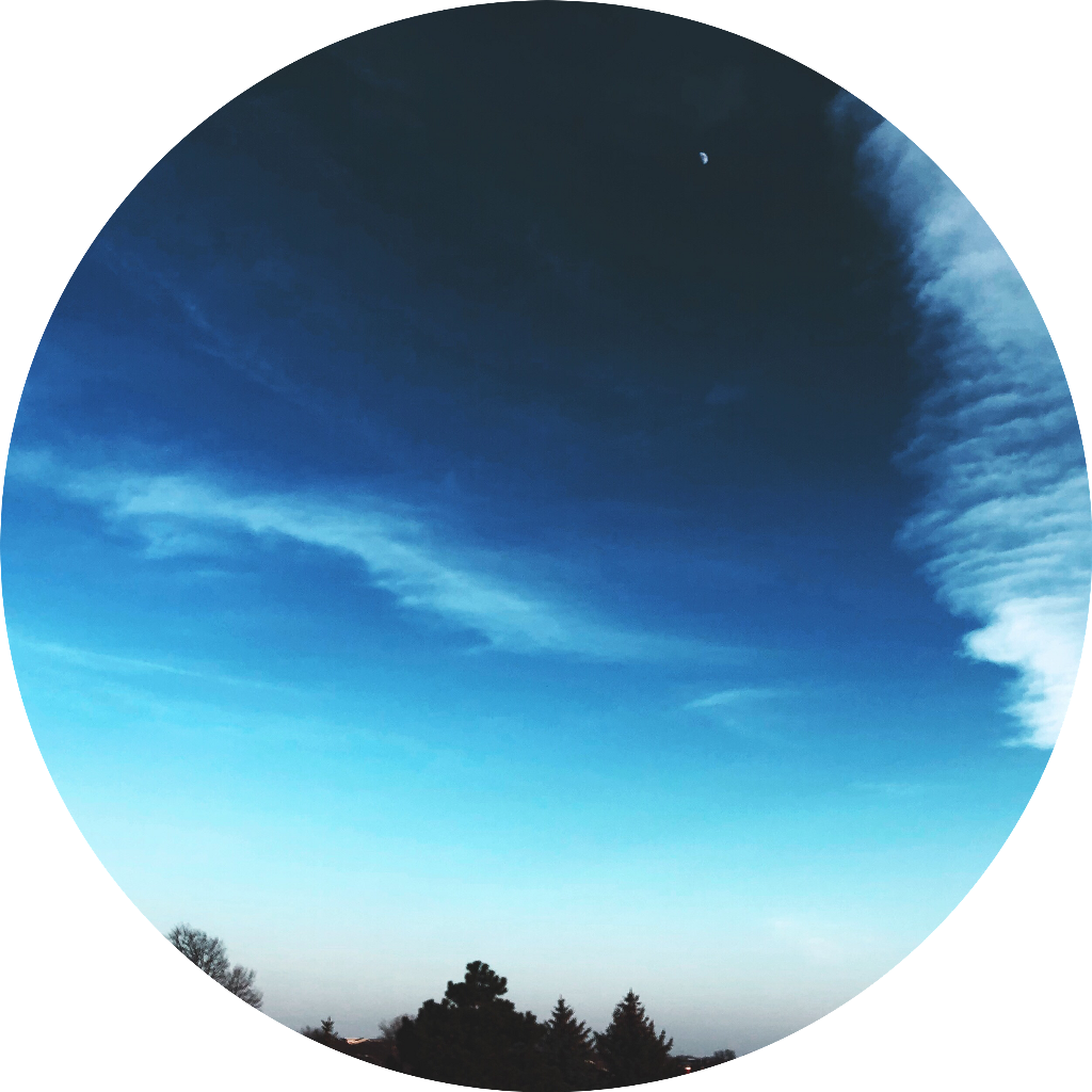 Twilight Skywith Crescent Moon PNG