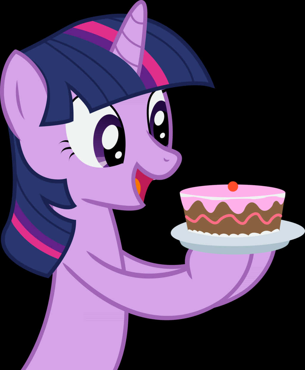 Twilight Sparkle Holding Cake PNG
