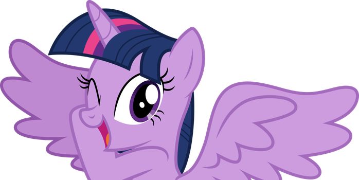 Twilight Sparkle Winking Vector PNG