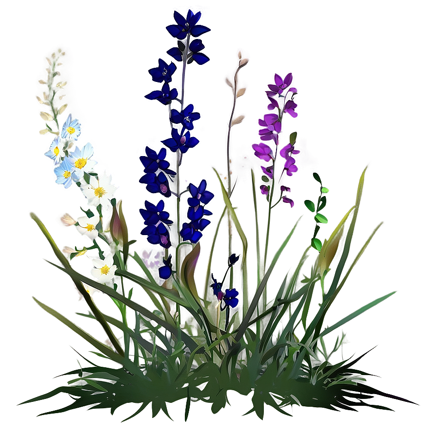 Twilight Wildflowers Scene Png 16 PNG