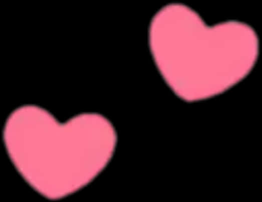 Twin Blurry Pink Hearts PNG