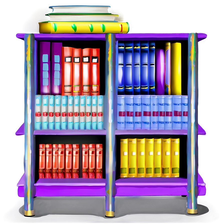 Twin Bookshelf Png Vyl PNG