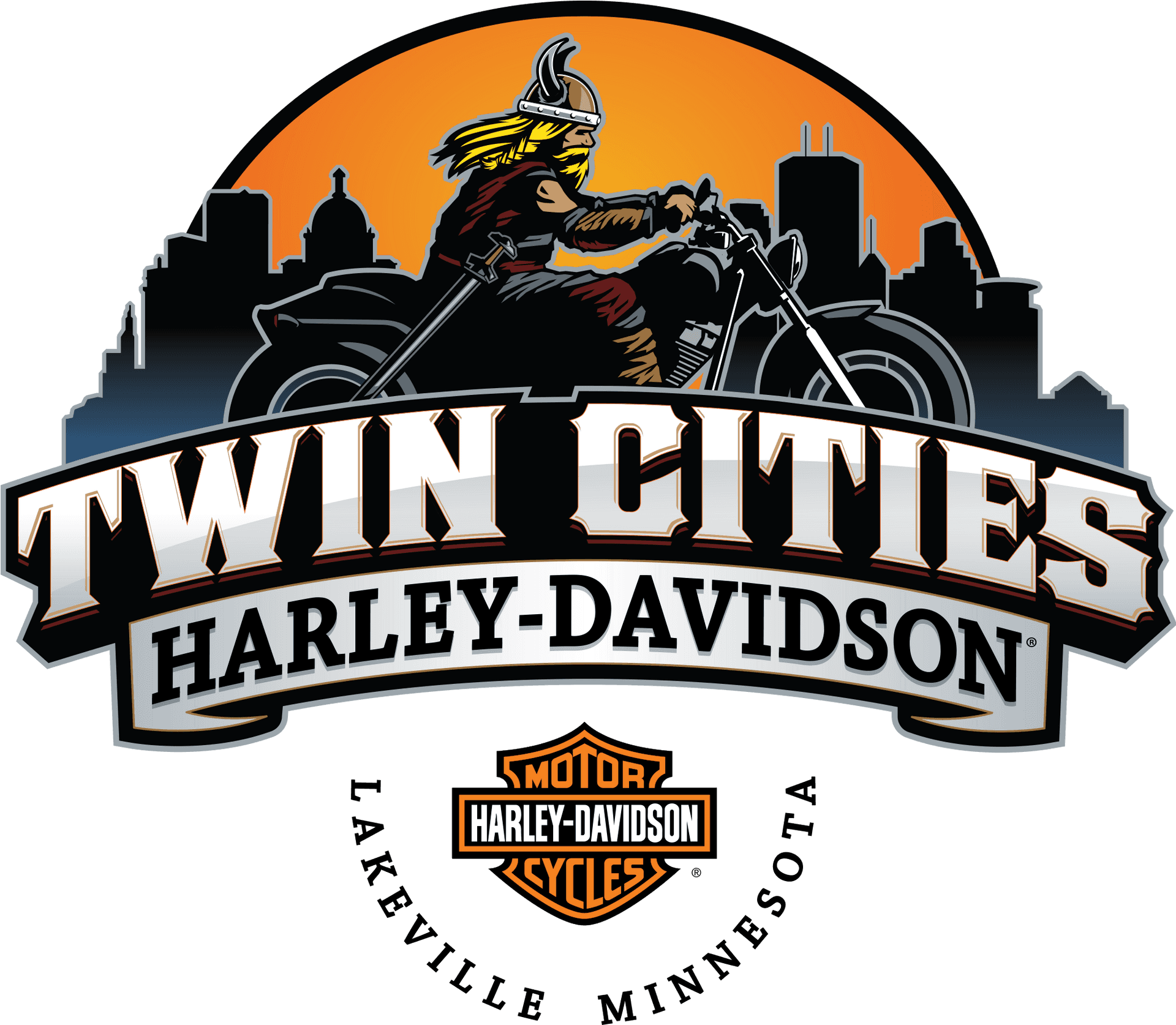 Twin Cities Harley Davidson Logo PNG