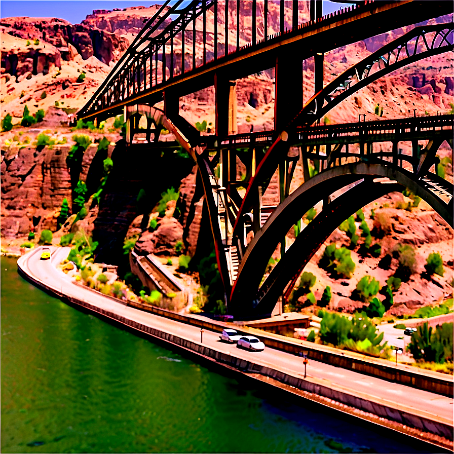 Twin Falls Idaho Perrine Bridge Png 06122024 PNG