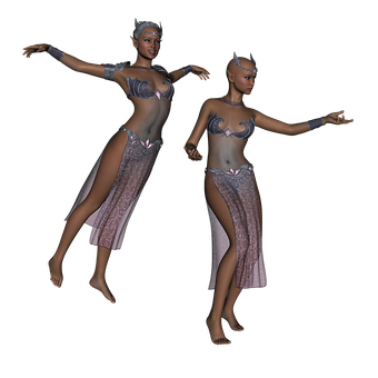 Twin_ Fantasy_ Fairies_ Digital_ Art PNG